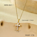 18K Gold Cross Zircon Necklace