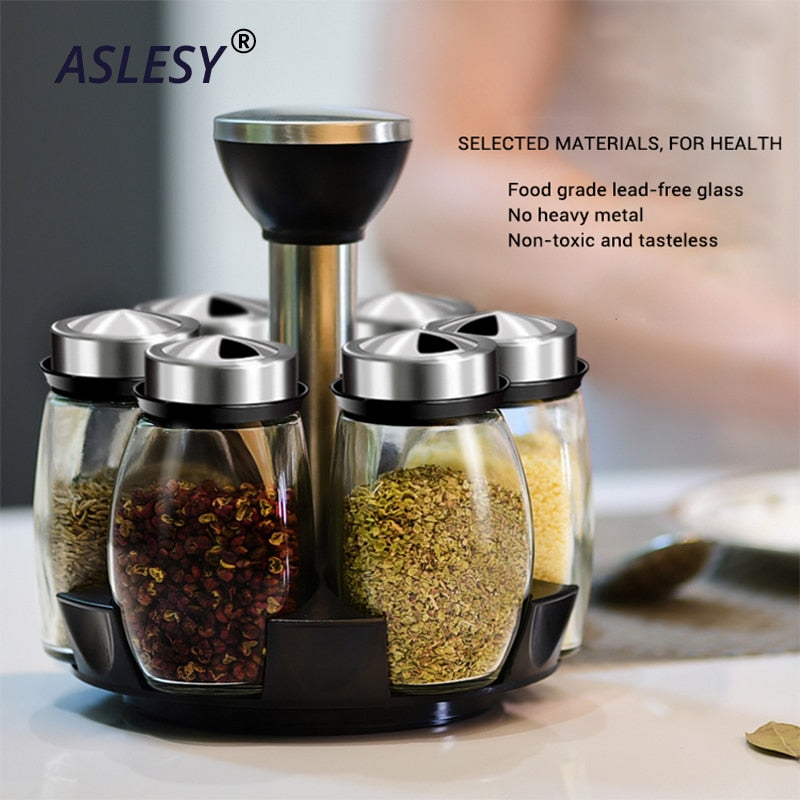 Rotating Spice Jar Set