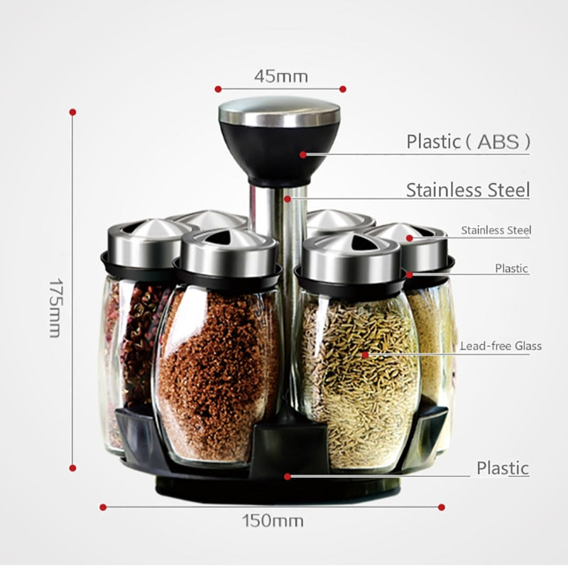 Rotating Spice Jar Set