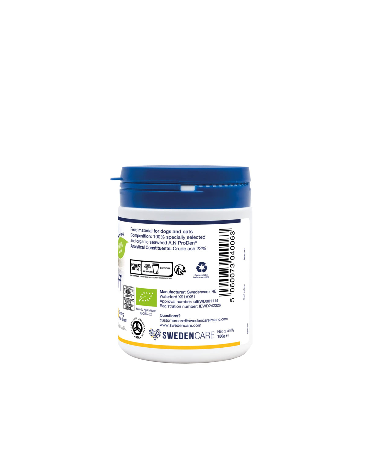 ProDen PlaqueOff 60g Dental Powder for Dogs - 100% Organic 6-Month Supply