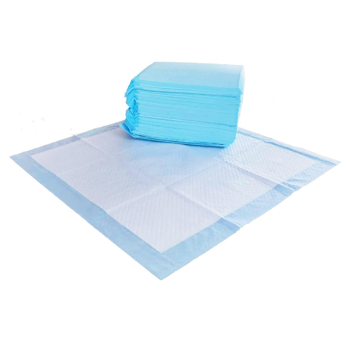 Amazon Basics Dog and Puppy Training Pads, Leakproof, 5-Layer Design with Quick-Dry Surface, Regular, Pack of 50, Blue