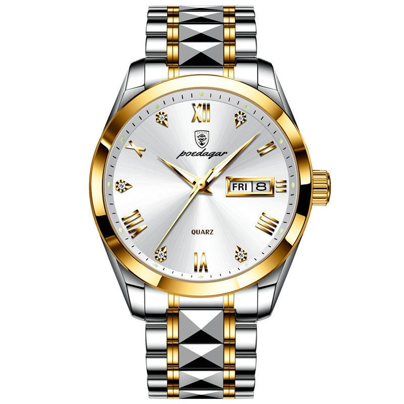 Swiss Waterproof Dual Calendar Men's Watch