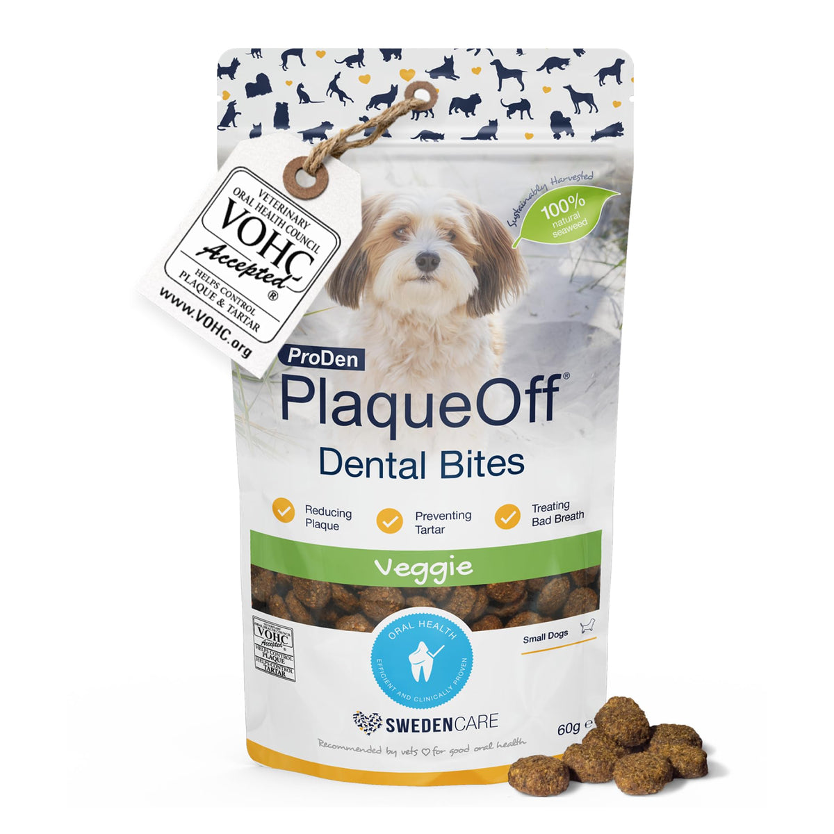 ProDen PlaqueOff 60g Dental Powder for Dogs - 100% Organic 6-Month Supply
