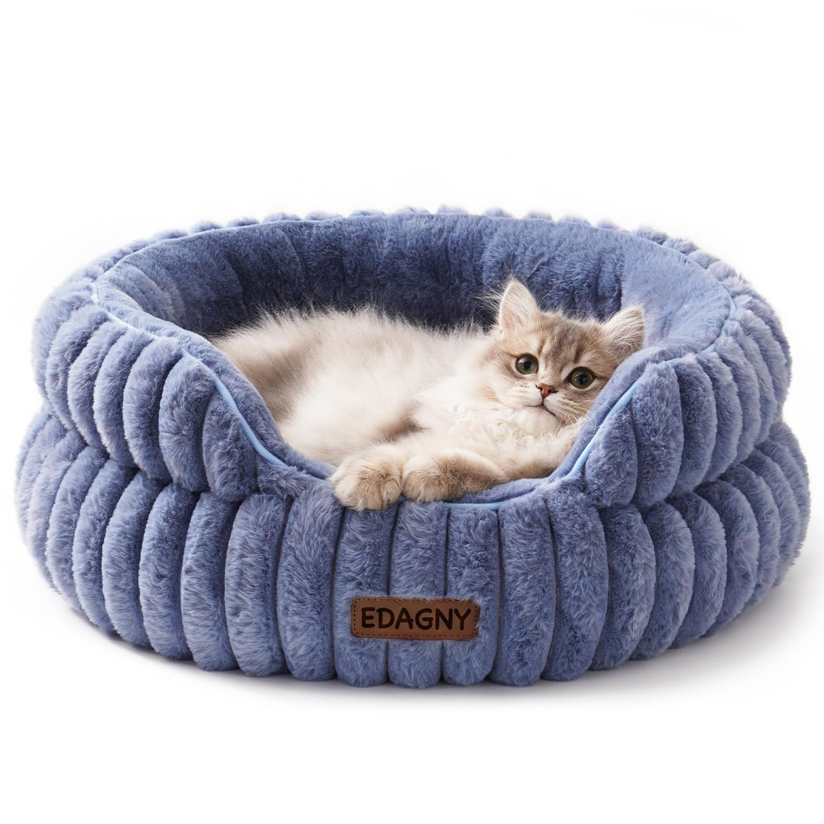 EDAGNY Calming Donut Cat Bed — Anti-Anxiety, Indoor Cats & Puppies
