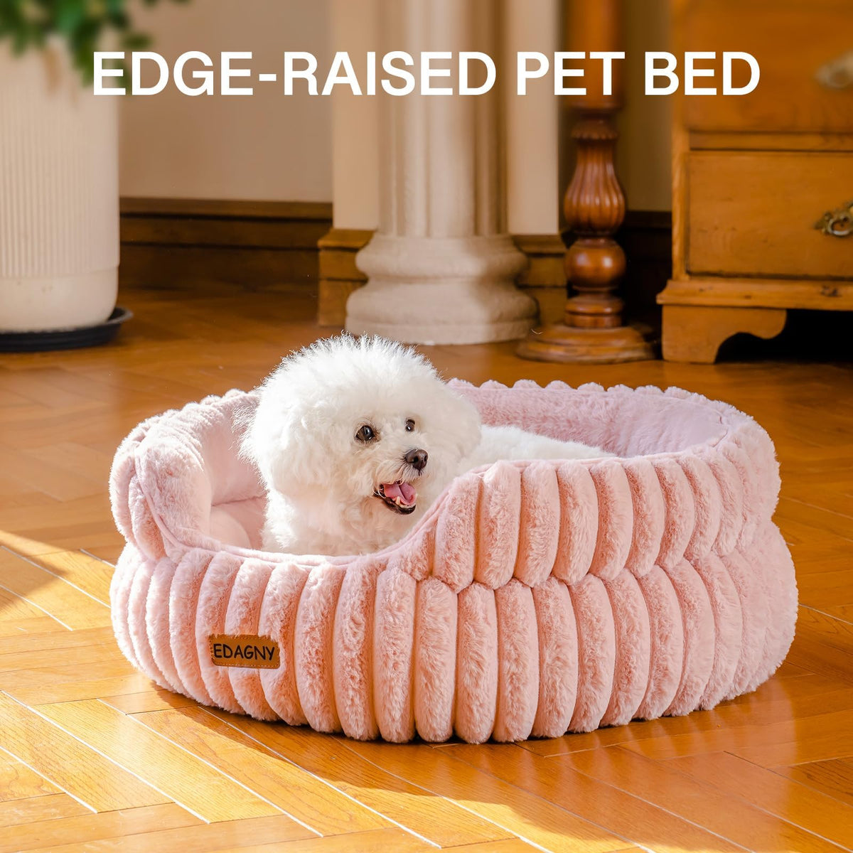 EDAGNY Calming Donut Cat Bed — Anti-Anxiety, Indoor Cats & Puppies