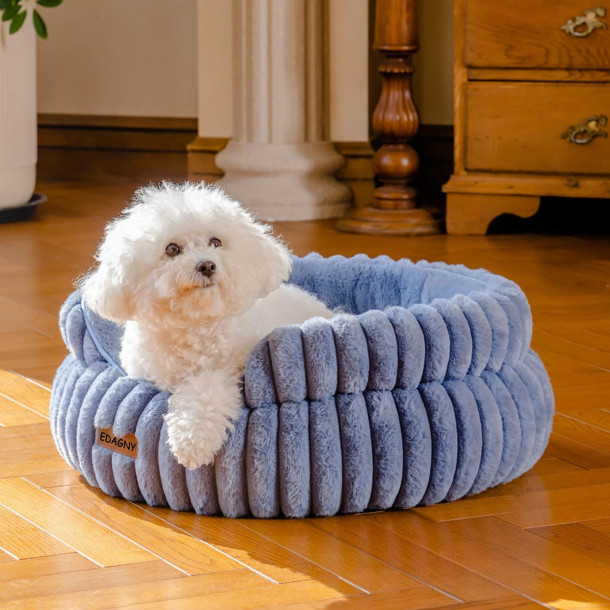 EDAGNY Calming Donut Cat Bed — Anti-Anxiety, Indoor Cats & Puppies