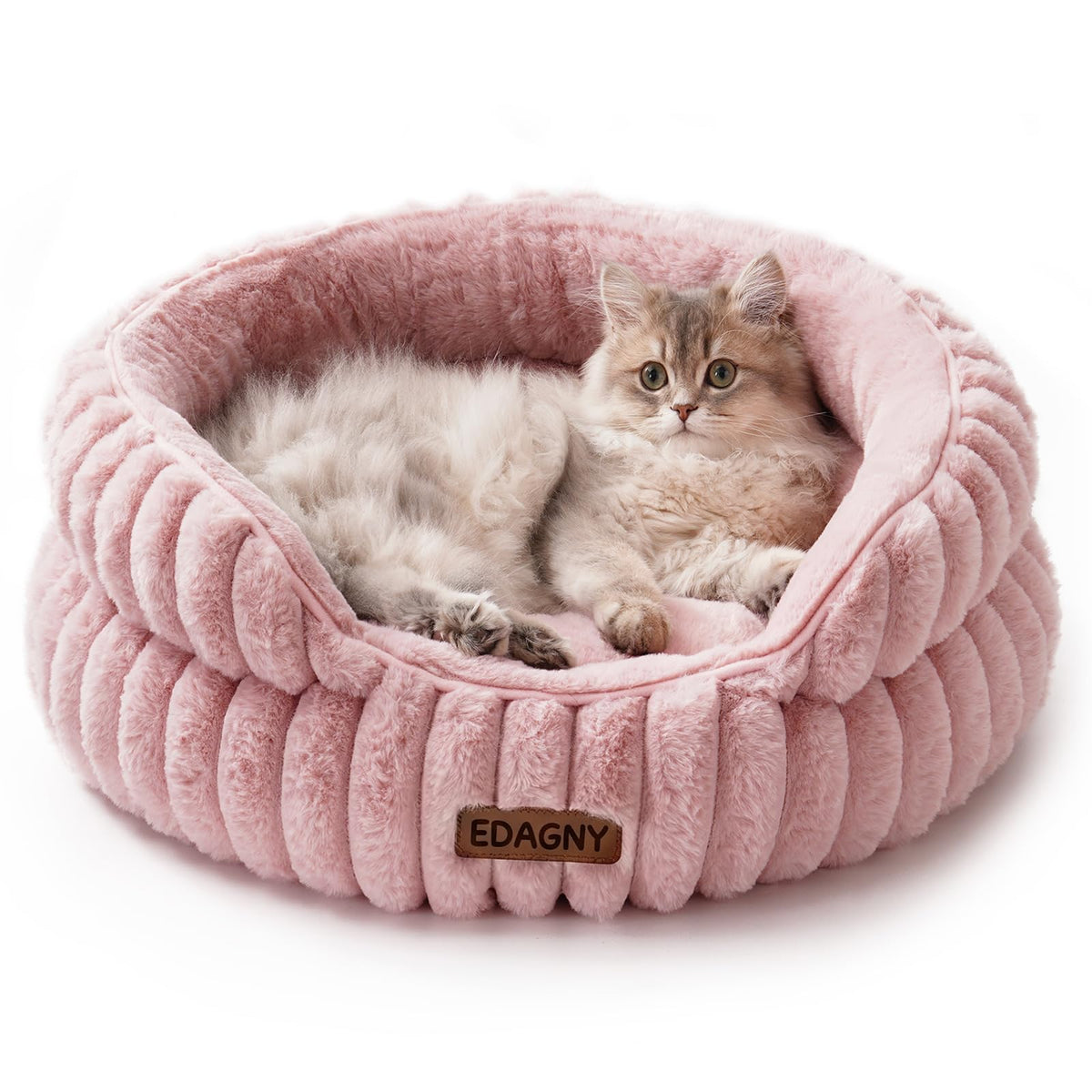 EDAGNY Calming Donut Cat Bed — Anti-Anxiety, Indoor Cats & Puppies