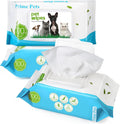 PrimePets Dog Wipes — 3 x 100ct, Unscented & Gentle Formula