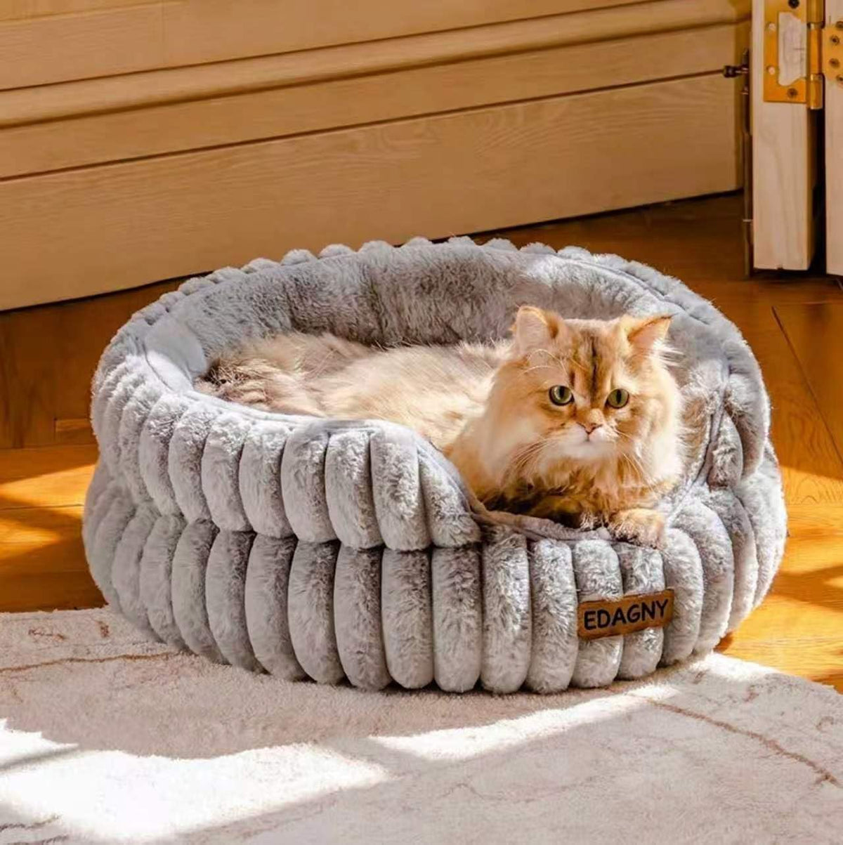 EDAGNY Calming Donut Cat Bed — Anti-Anxiety, Indoor Cats & Puppies