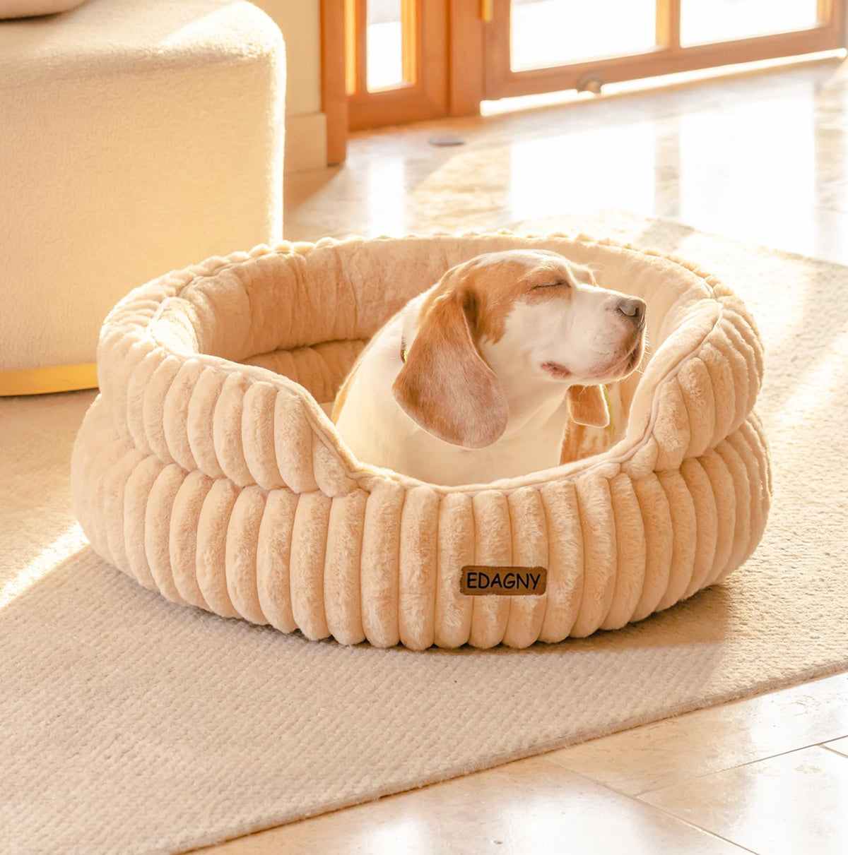 EDAGNY Calming Donut Cat Bed — Anti-Anxiety, Indoor Cats & Puppies