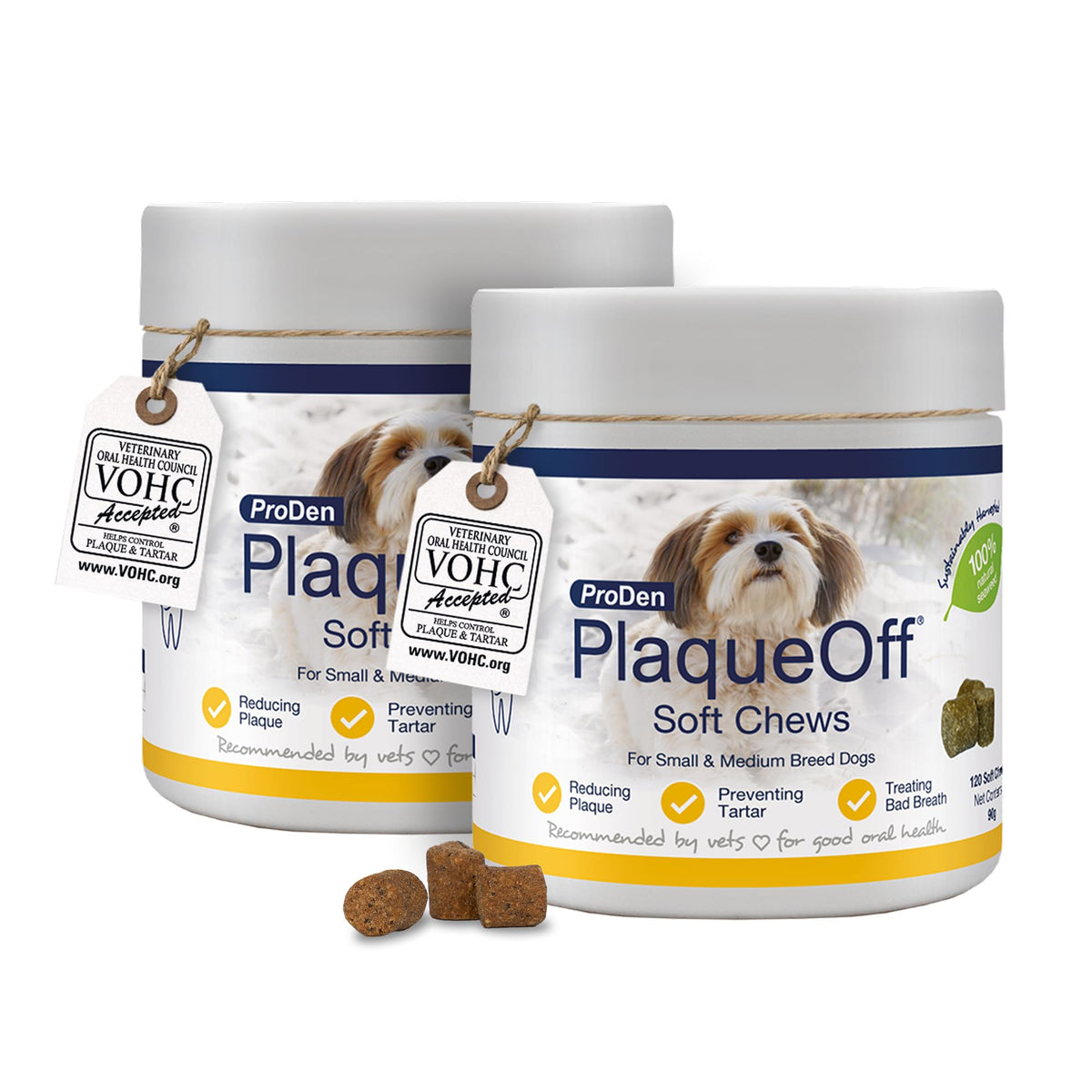 ProDen PlaqueOff 60g Dental Powder for Dogs - 100% Organic 6-Month Supply
