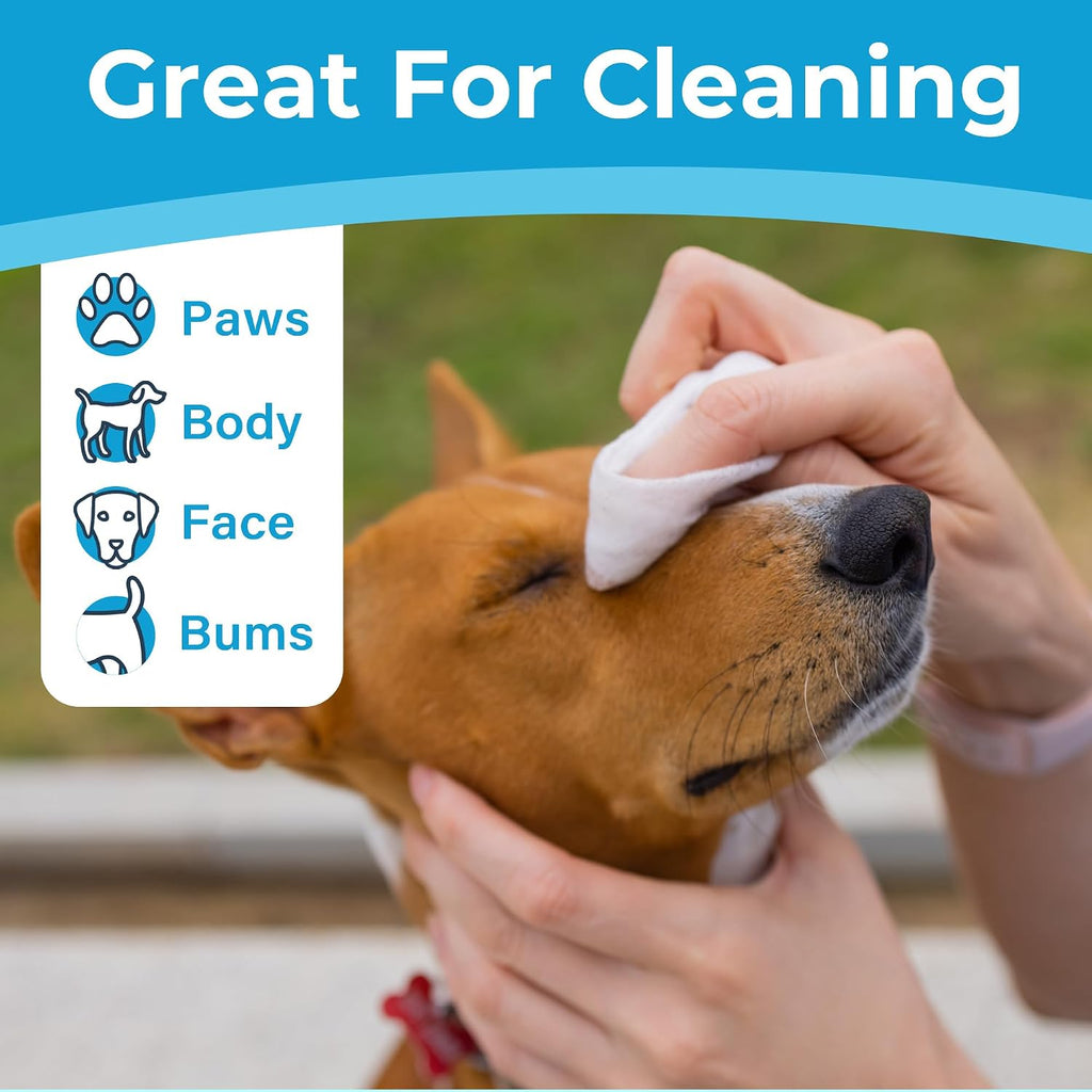 PrimePets Dog Wipes — 3 x 100ct, Unscented & Gentle Formula