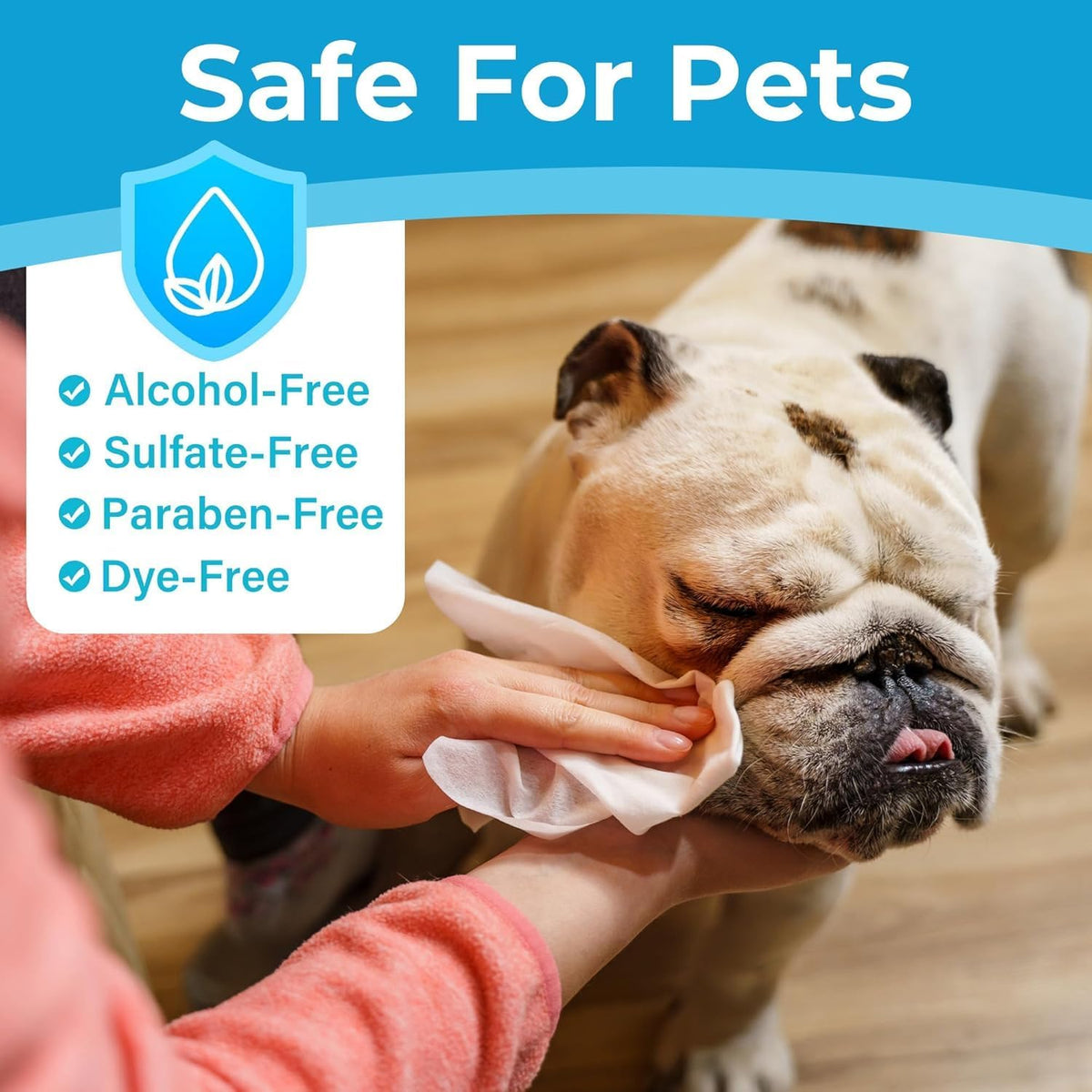 PrimePets Dog Wipes — 3 x 100ct, Unscented & Gentle Formula