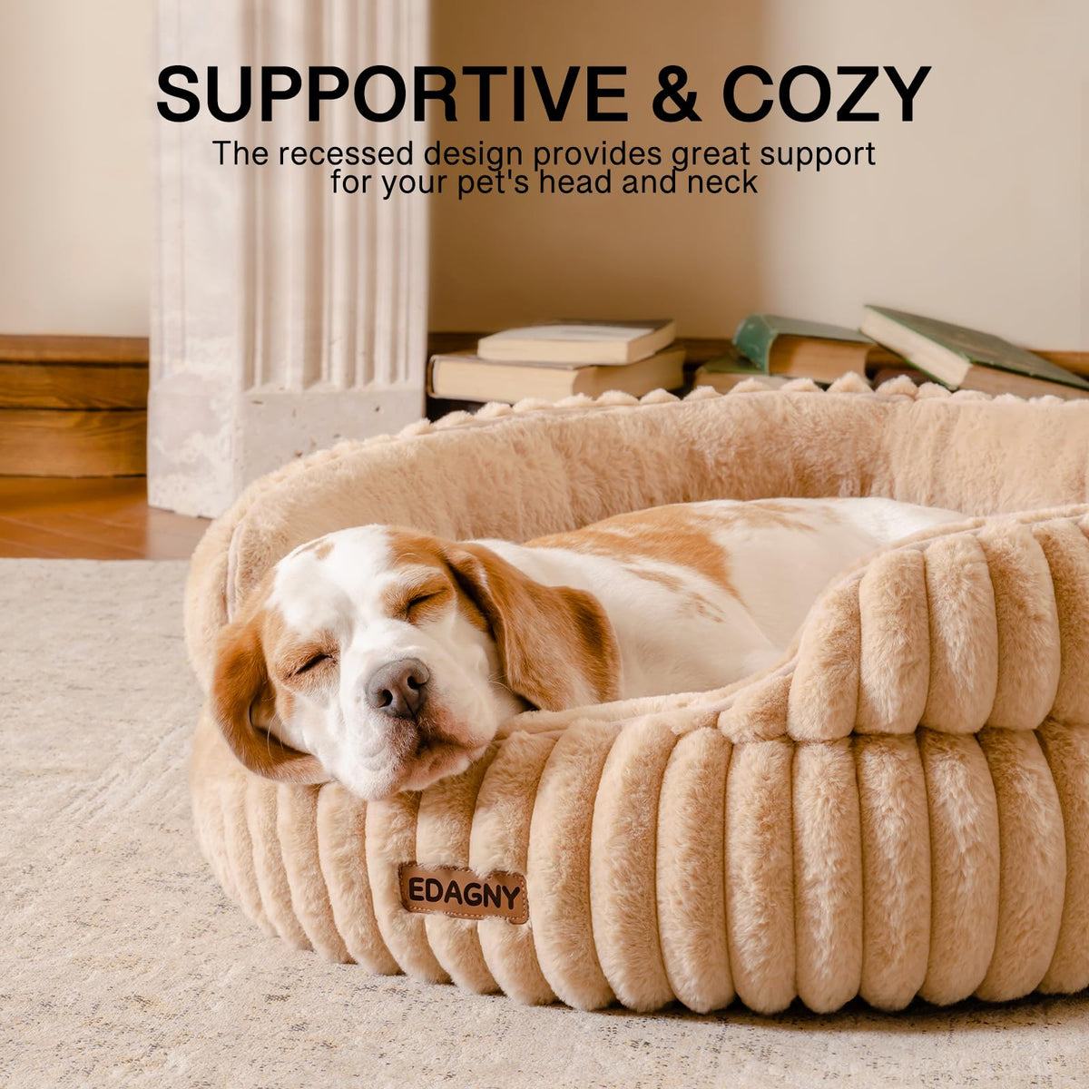 EDAGNY Calming Donut Cat Bed — Anti-Anxiety, Indoor Cats & Puppies