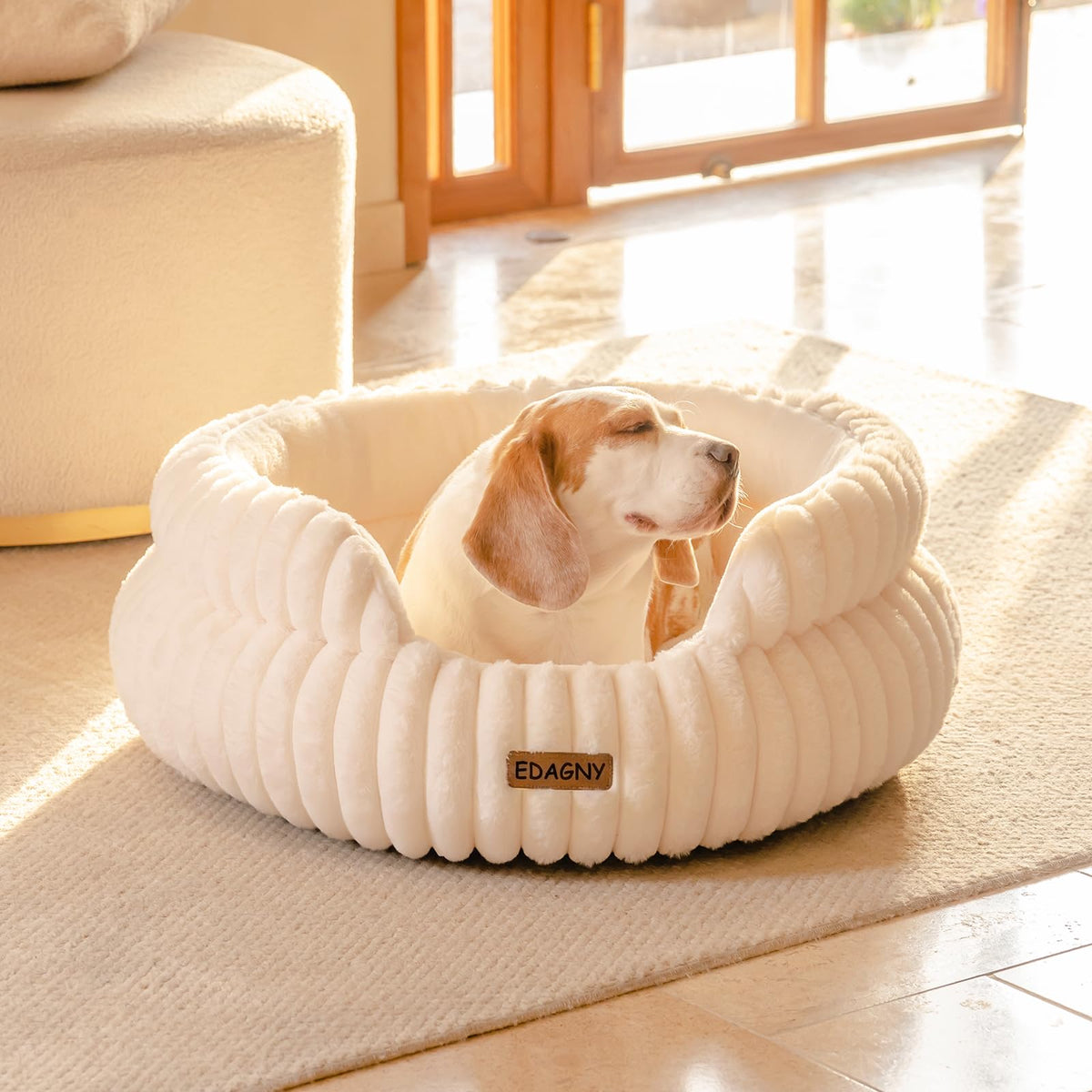 EDAGNY Calming Donut Cat Bed — Anti-Anxiety, Indoor Cats & Puppies