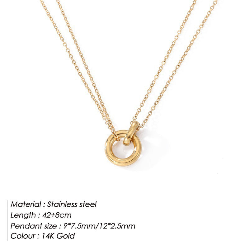 Double ring clavicle chain