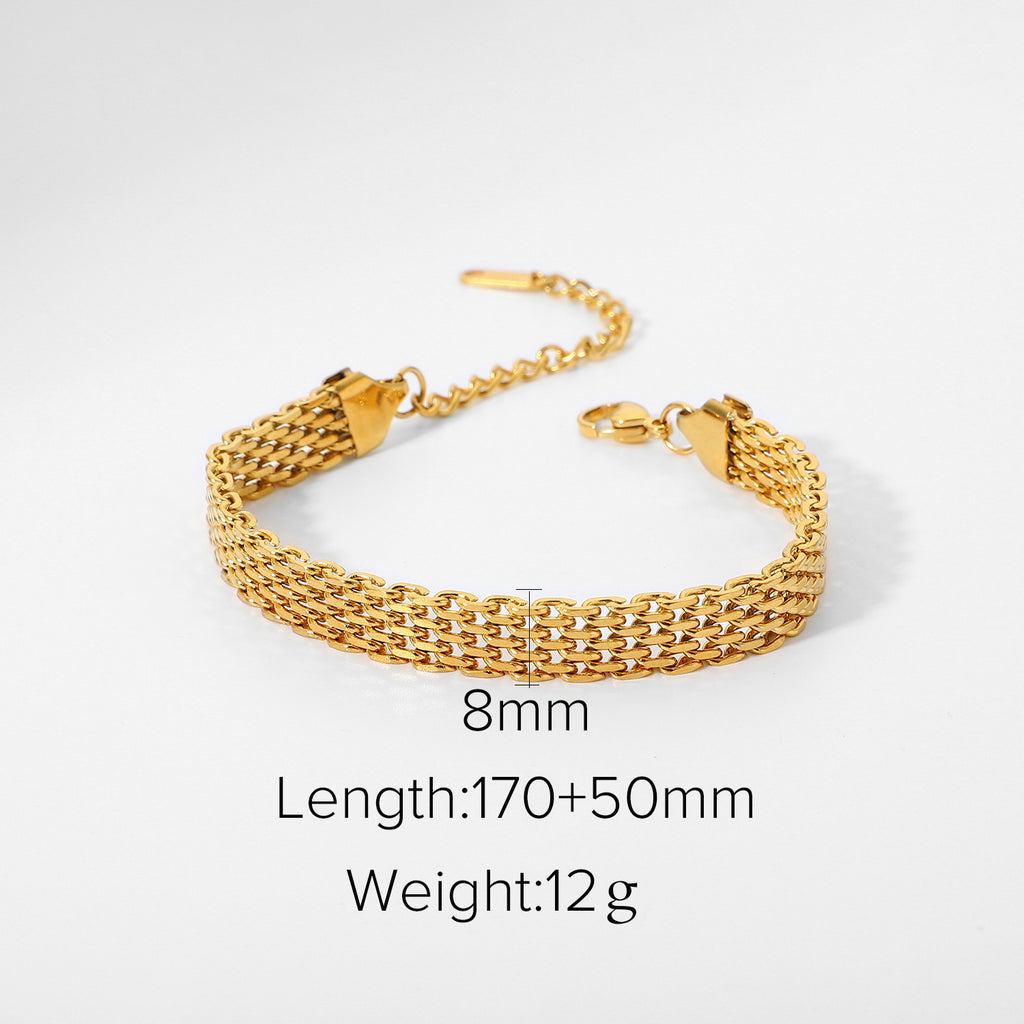 Gold Plated Woven Bracelet