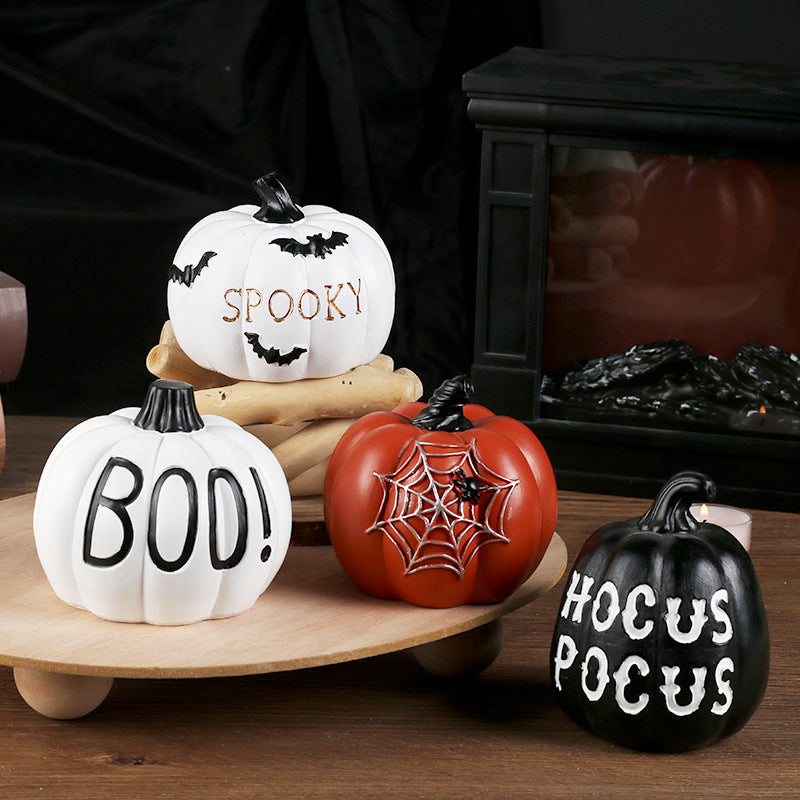 Halloween Resin Pumpkin Ornament