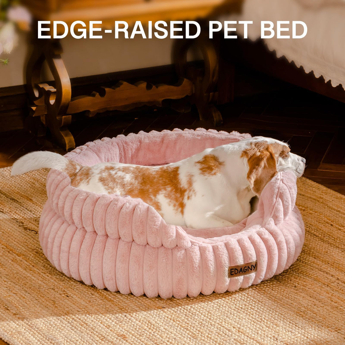 EDAGNY Calming Donut Cat Bed — Anti-Anxiety, Indoor Cats & Puppies