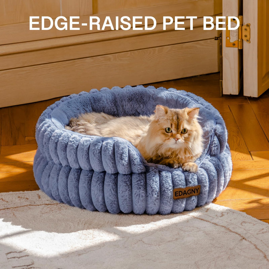 EDAGNY Calming Donut Cat Bed — Anti-Anxiety, Indoor Cats & Puppies