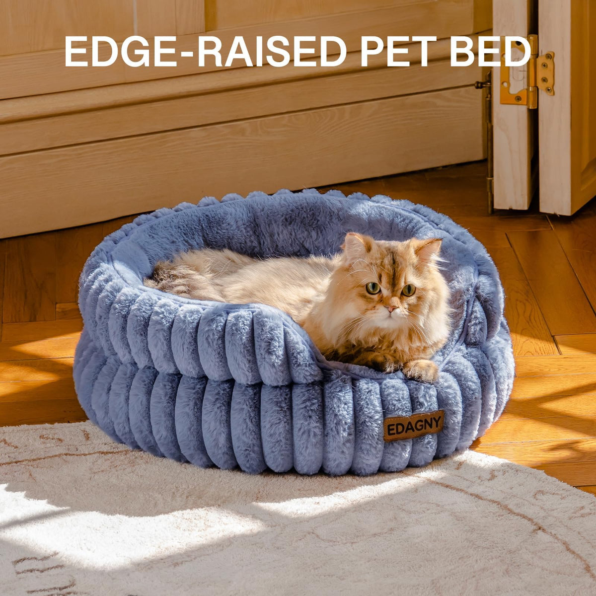 EDAGNY Calming Donut Cat Bed — Anti-Anxiety, Indoor Cats & Puppies