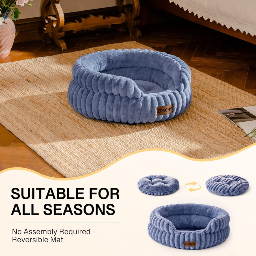 EDAGNY Calming Donut Cat Bed — Anti-Anxiety, Indoor Cats & Puppies