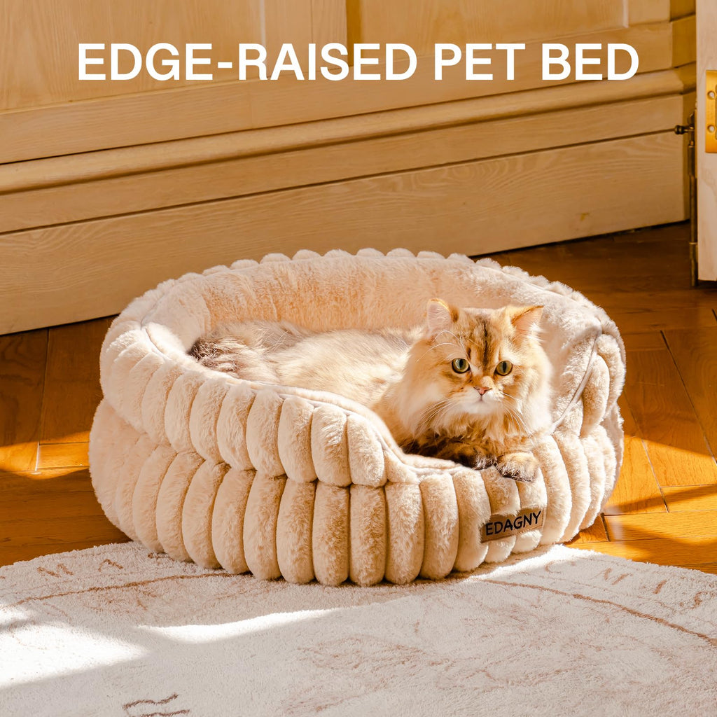 EDAGNY Calming Donut Cat Bed — Anti-Anxiety, Indoor Cats & Puppies