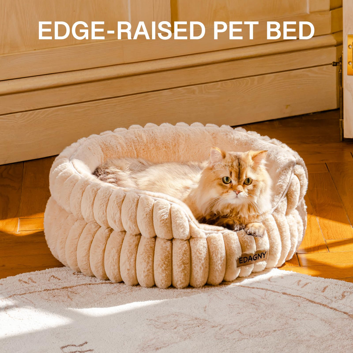 EDAGNY Calming Donut Cat Bed — Anti-Anxiety, Indoor Cats & Puppies