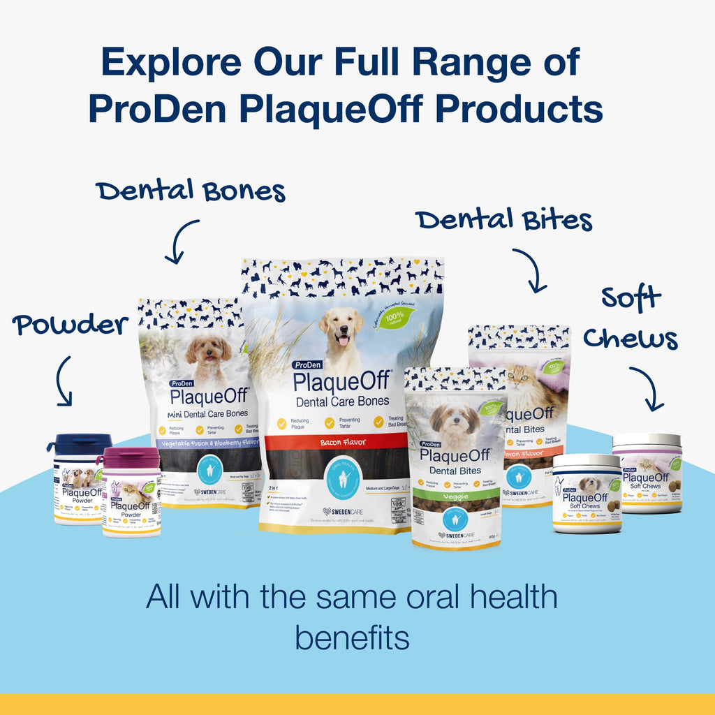 ProDen PlaqueOff 60g Dental Powder for Dogs - 100% Organic 6-Month Supply