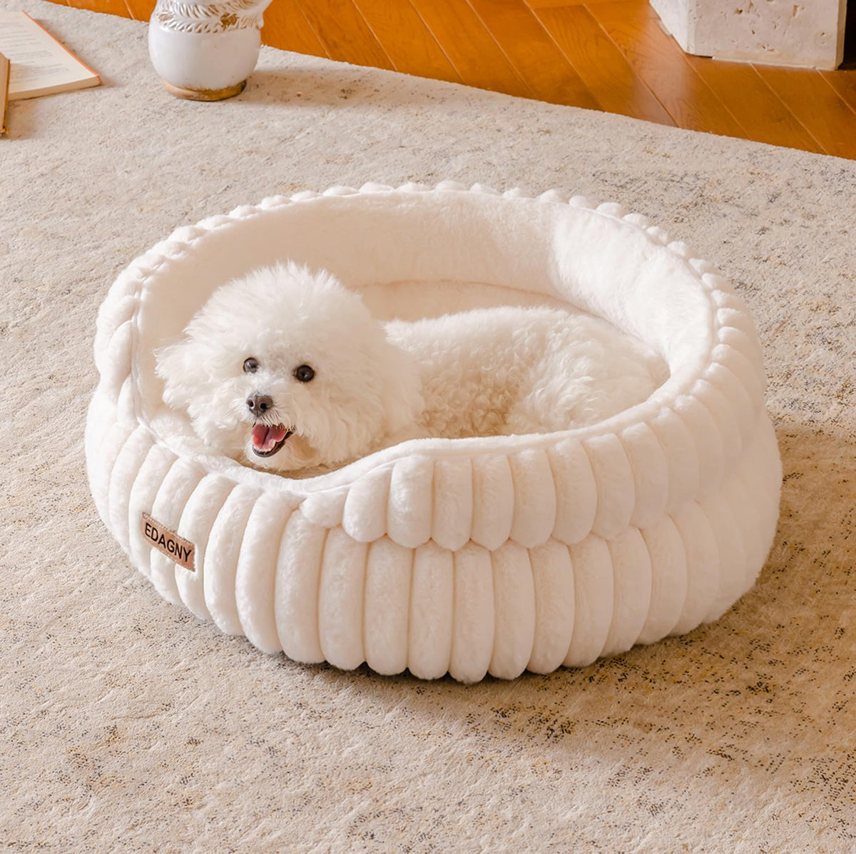 EDAGNY Calming Donut Cat Bed — Anti-Anxiety, Indoor Cats & Puppies