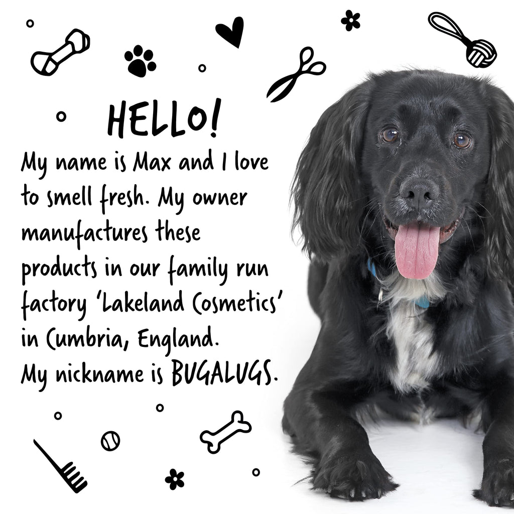 Bugalugs Dog Perfume Spray with Aloe Vera & Baby Powder Cologne great Pet Odour Eliminator Deodorant Spray for Smelly Dogs can use as Dry Shampoo