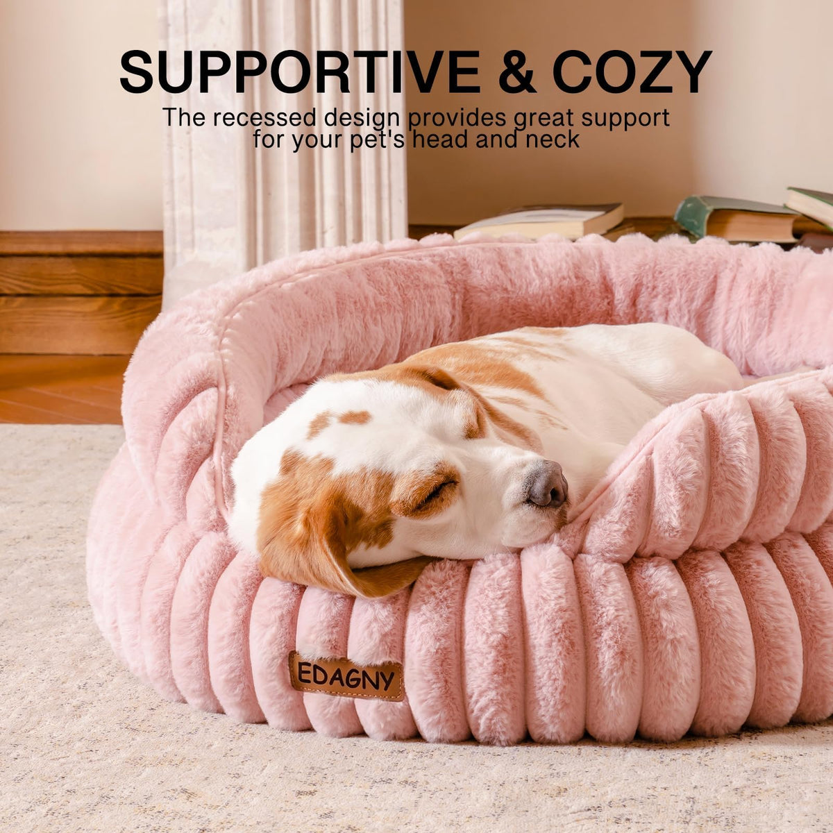 EDAGNY Calming Donut Cat Bed — Anti-Anxiety, Indoor Cats & Puppies