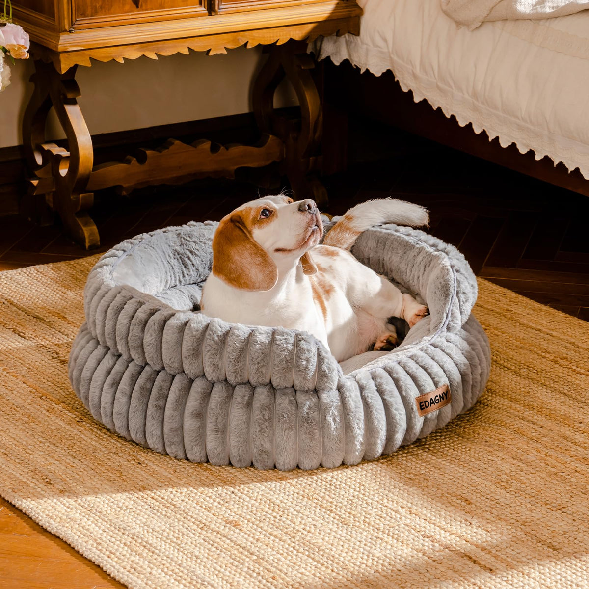 EDAGNY Calming Donut Cat Bed — Anti-Anxiety, Indoor Cats & Puppies