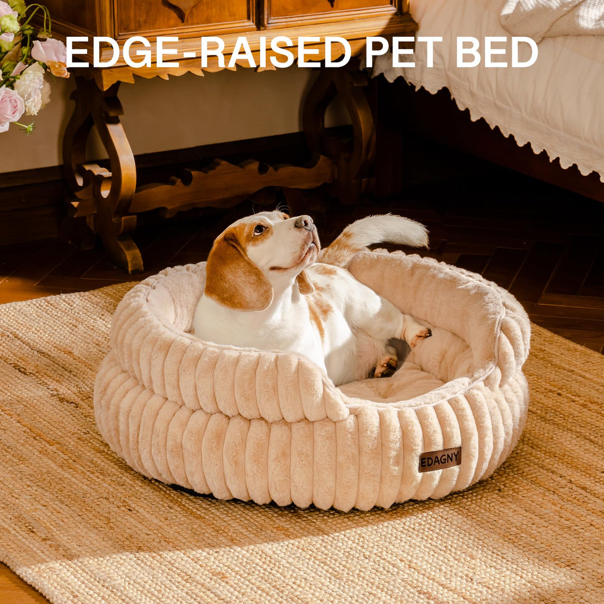 EDAGNY Calming Donut Cat Bed — Anti-Anxiety, Indoor Cats & Puppies