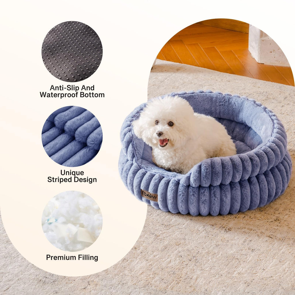 EDAGNY Calming Donut Cat Bed — Anti-Anxiety, Indoor Cats & Puppies