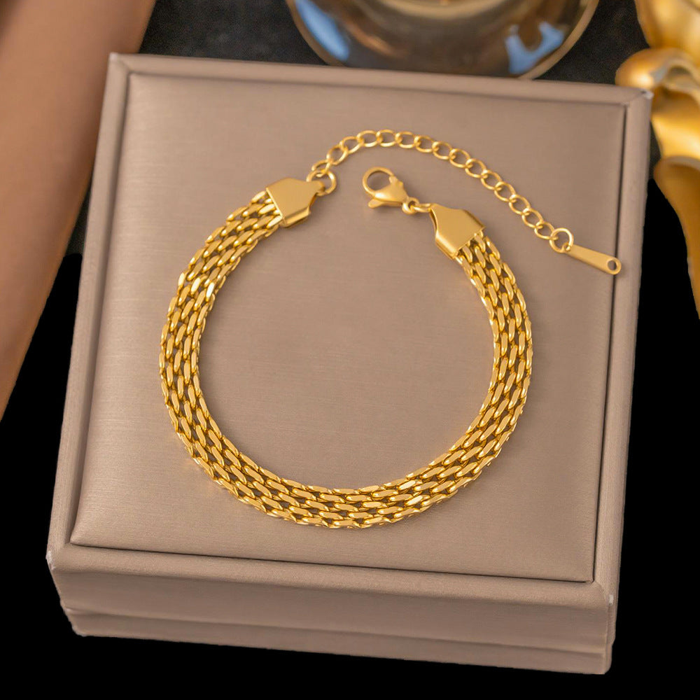 Gold Plated Woven Bracelet