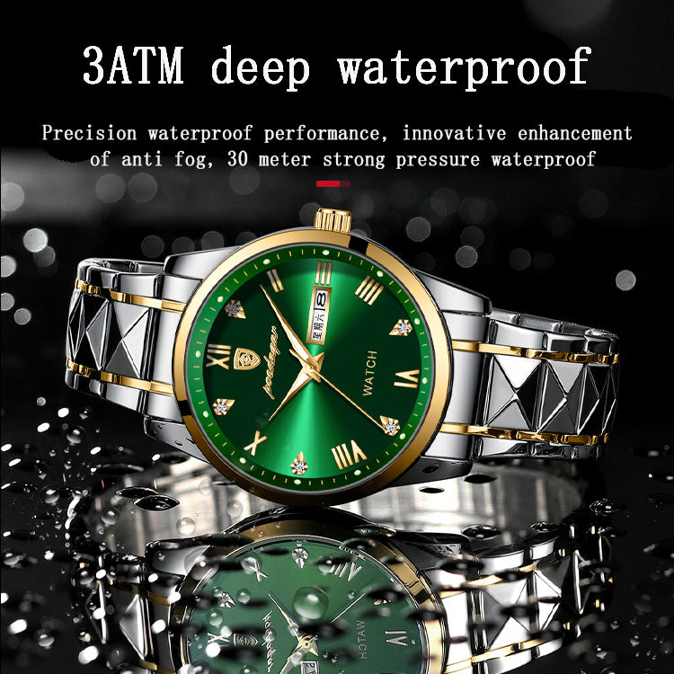 Swiss Waterproof Dual Calendar Men's Watch