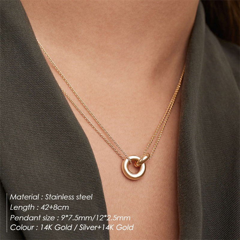 Double ring clavicle chain