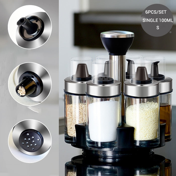 Rotating Spice Jar Set