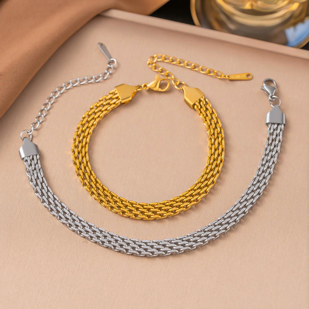 Gold Plated Woven Bracelet
