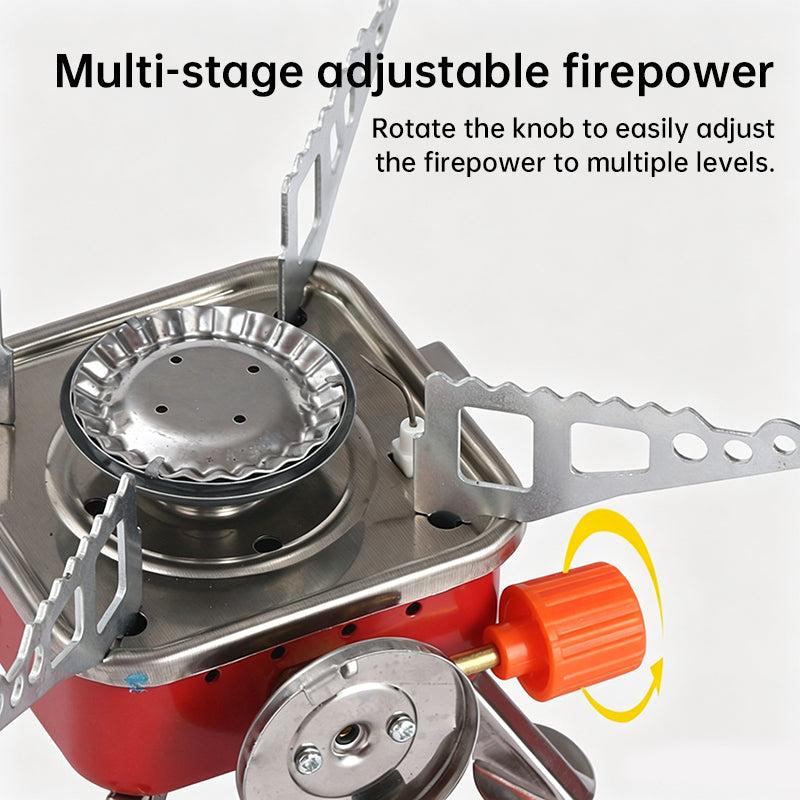 Ultra-Light Foldable Outdoor Gas Stove, Compact Backpacking Burner for Camping, Hiking, Fishing, Trekking & Picnic