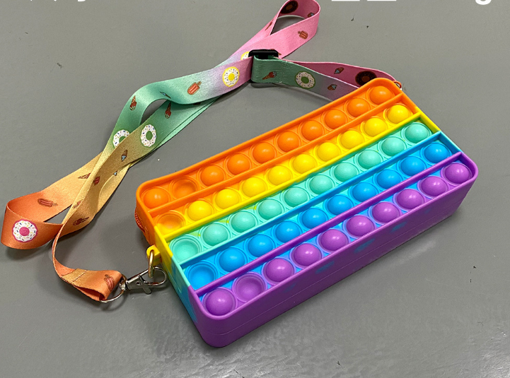 Silicone Bag Pencil Case Stationery Box Pencil Case Supplies Press Bubbles Color Children's Toys