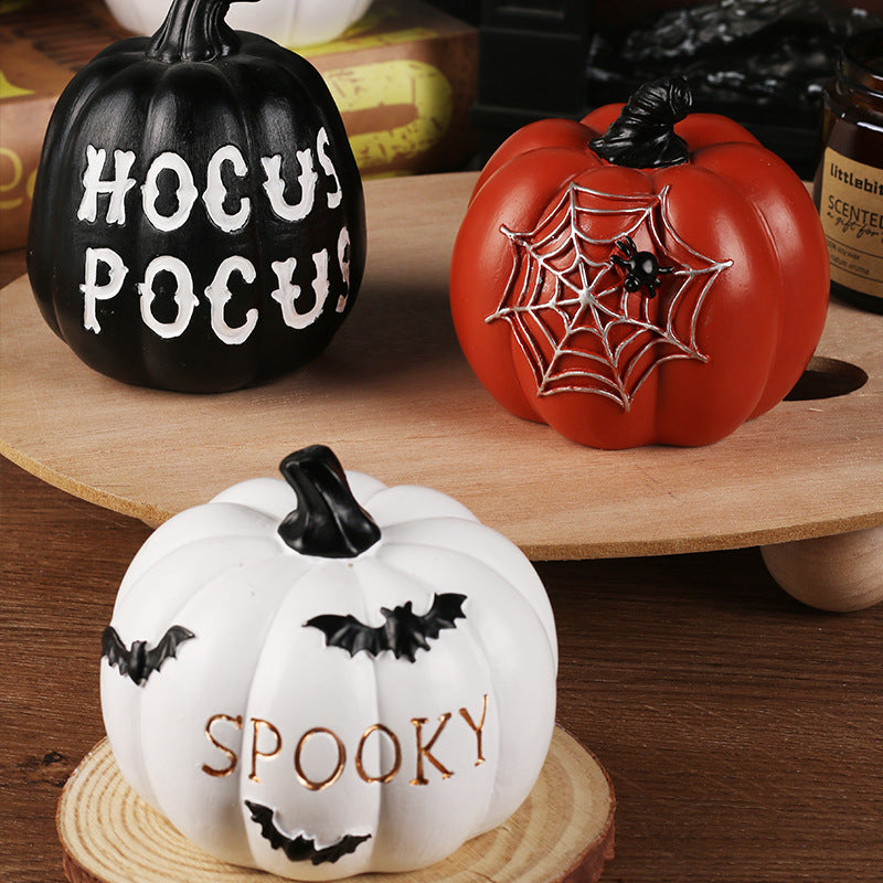 Halloween Resin Pumpkin Ornament
