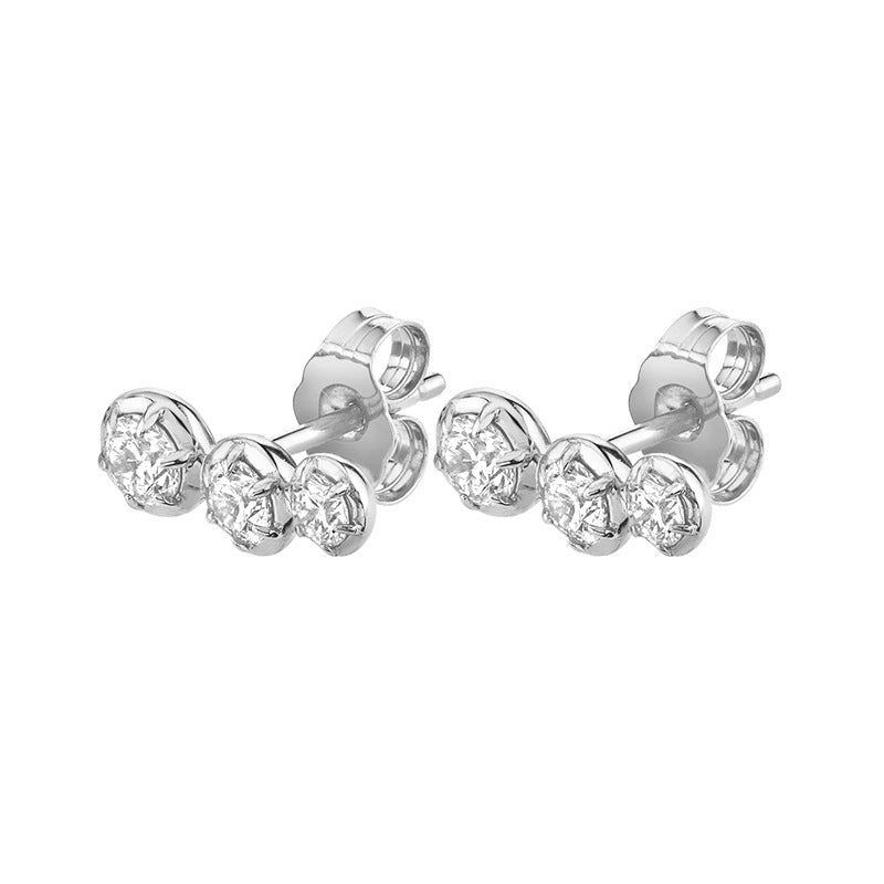 White zircon earrings