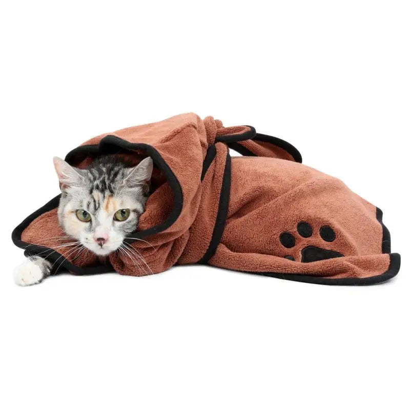 Pet Bath Towel Dog Bathrobe XS-XL For Small Medium Large Dogs Super Absorbent Pet Drying Towel Dog Towel Pet Supplies